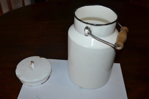 Vintage metal milk churn - 9",