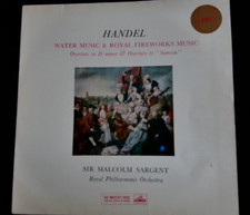 Handel-Water Music & Royal Fireworks Music. SARGENT/ R.P.O. HMV ASD 286 U.K  