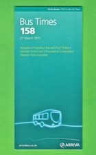 Arriva Midlands Bus Timetable - 158 - Leicester Hinckley & Nuneaton - March 2011