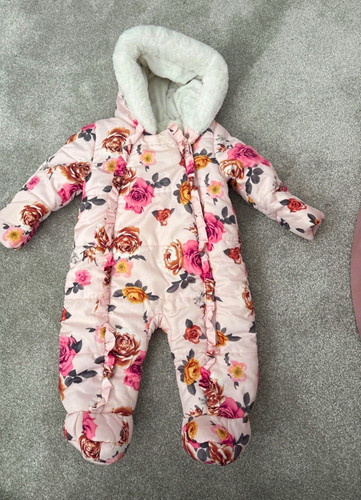 Girls pink white floral hooded - girls,