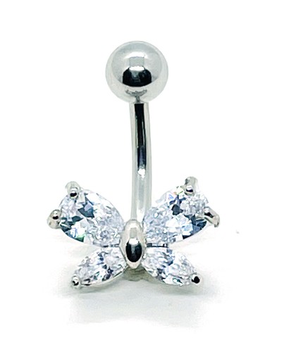 Surgical steel rose gold clear - rose,