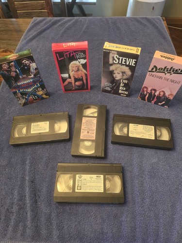 80s rock vhs - lot, lita