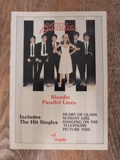 BLONDIE ALBUM ADVERT FULL PAGE FROM UK magazine poster. 24cm x 17cm APPROX 
