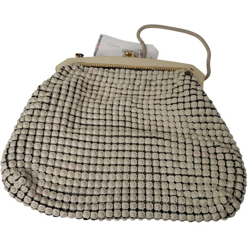 Vintage white mesh evening - mesh, bag