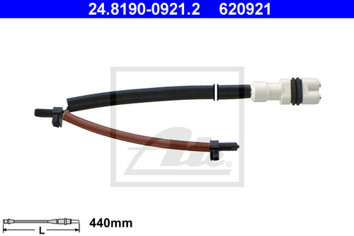 Warning contact brake pad - warning,