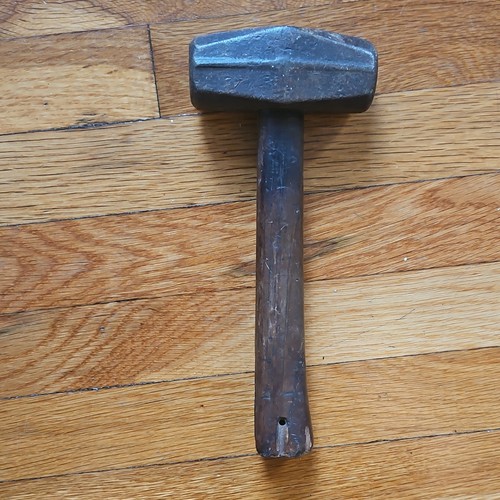 Vintage sledge hammer wooden - sledge,