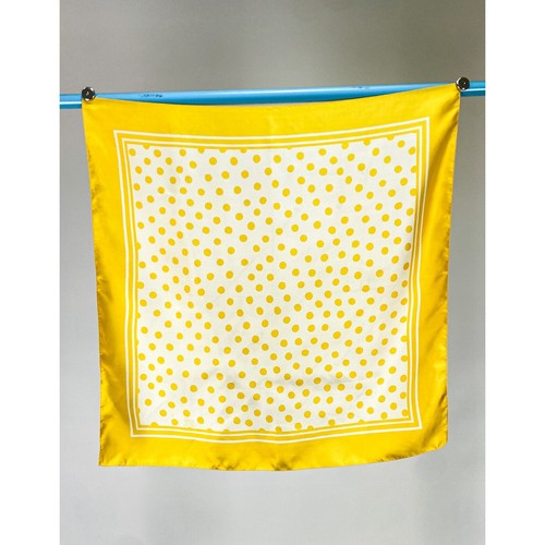 Vintage yellow poka - yellow, dot