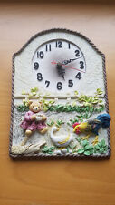 Farm Animal Wall clock polyresin - quiet, Cockerel, Bear, Goose