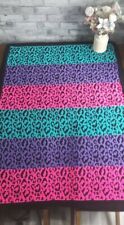 Hand Made. Crochet. Leopard print Lap/ Wheelchair Blanket. small single size