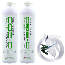 O-2GO 18L Oxygen Can with Mask and Tube Revitalize 95% Pure O2 (2 cans 1 mask)