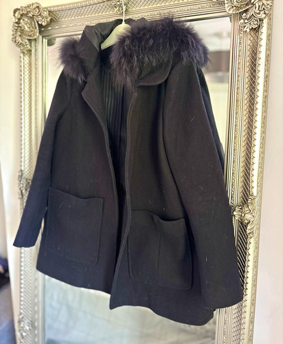 Maje black wool - black,