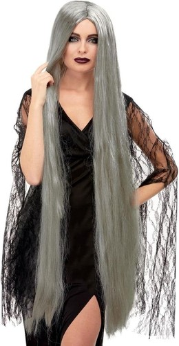Extra long grey - wig, 120cm