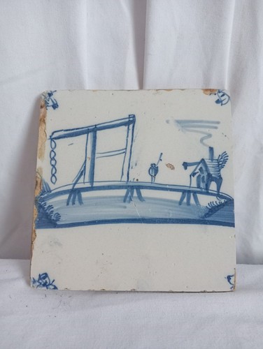Antique delft tile - antique,