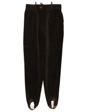VINTAGE Womens Stirrup Velvet Trousers EU 40 Medium W27 L29 Green Cotton KC18