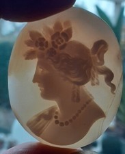 Grand Tour Shell Cameo Unmounted Italian  Goddess 45mm