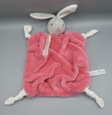 Kaloo Plume Pink Bunny Rabbit Baby Comforter Blankie Soother Blanket Doudou