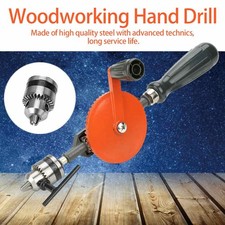 1/4 Portable Hand Crank Drill Mini Manual Drill With Double Pinions For Wood