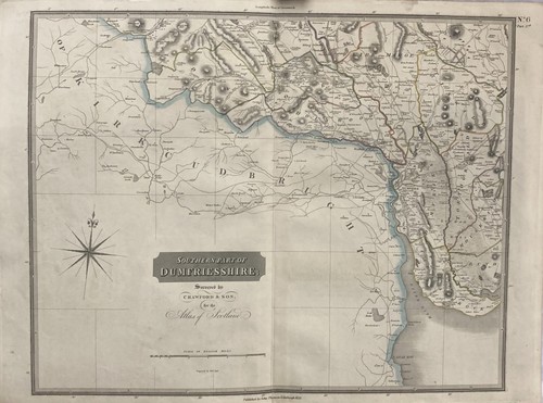 Original 1828 antique map - 1828,