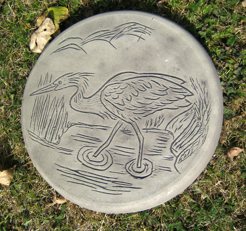 Garden stepping stones heron - stepping,