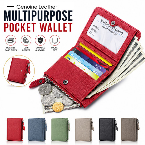 Genuine leather rfid - rfid, wallet