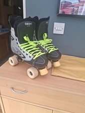 High Spec Custom Built Bauer Style CCM Quad Roller Skates Size 8-9 uk (Eu 43)
