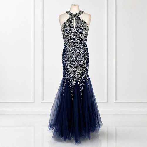 Luxury navy beaded mermaid - luxury,