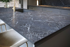 CLEARANCE Compact Laminate Worktop Dark Grey Marble 12mm Slim Solid Core Desk