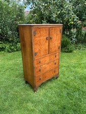 Antique Burr Walnut Cocktail Cabinet Tallboy Drawers