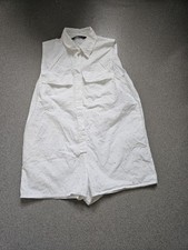 ZARA White Eyelet Romper SizeS