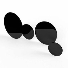 Black acrylic disc - black,