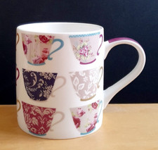 QUEENS CHURCHILL FLORAL TEACUP MUG FINE BONE CHINA CUP