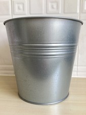 Ikea Socker Silver Galvanised Steel Plant Pot 17cm