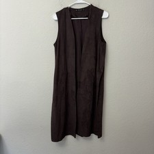 Zara Brown Faux Suede Long
