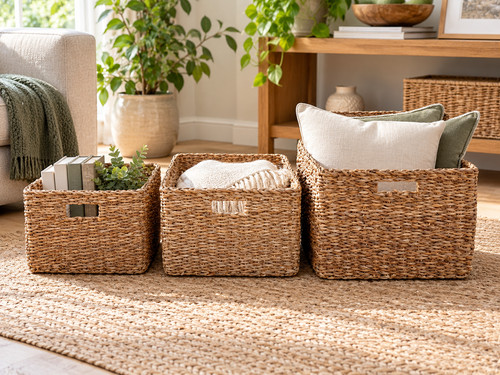 Woven seagrass deep storage - woven,