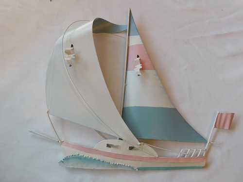 Metal sailboat wall art - metal,