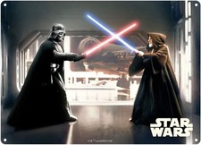 Star Wars Metal Sign - Vader vs Obi-Wan Wall/Door Sign Episode IV