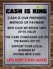 Cash Is King Metal Sign