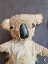 7" Antique Mohair Stuffed  Koala Leather Body Chad Valley?