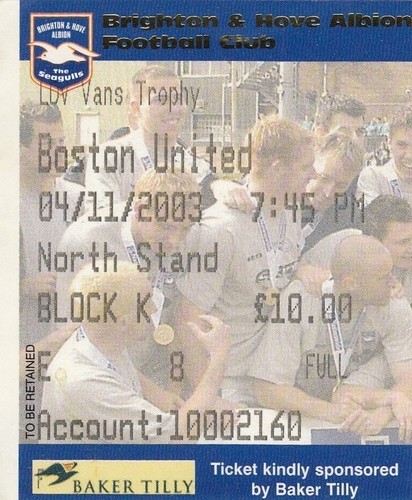 Ticket brighton hove - -,