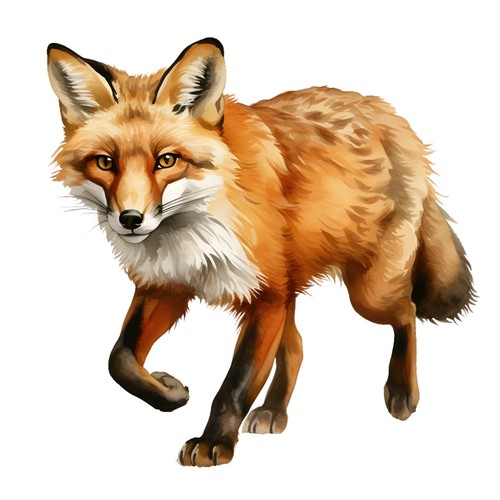 Sticker red fox car - 2x,