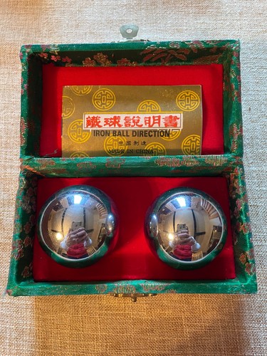 Pair chrome chinese baoding - pair,