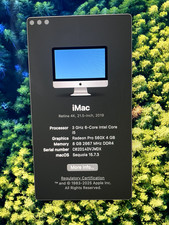 Imac 2019 21.5inch 4K retina