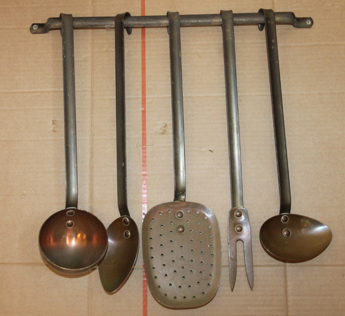 French vintage copper brass
