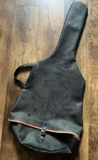 Vintage 60s 70s era Japanese Guitar Cover / Gig Bag, Grey Vinyl, Metal Buckle