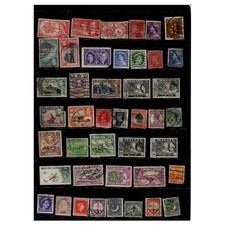 Job Lot Of 43 British Empire Commonwealth Stamps 1890 to 70's Bondle Mixed VFU