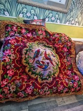 Vintage floral & bird tapestry