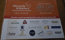20% Off Mitchells & Butlers