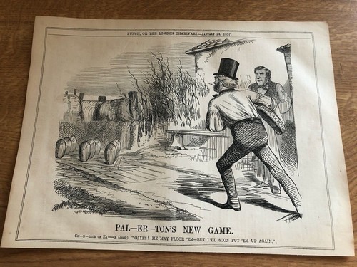 1857 cartoon punch print - ,