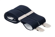 Navy Blue Ribbed Suit Trouser