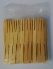 100 Wooden Cocktail Forks